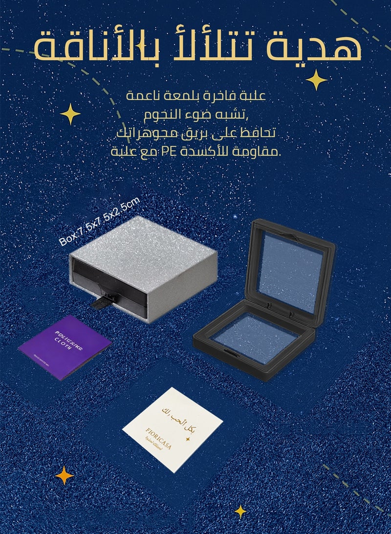 فوريكاسا سوار "اللانهاية" بقلب زركون أخضر | نحاس مطلي بذهب أبيض عيار 18 | مقاس 16+4 سم | يشمل علبة بيضاء مقاومة للبهتان - Image 3